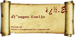 Üveges Evelin névjegykártya